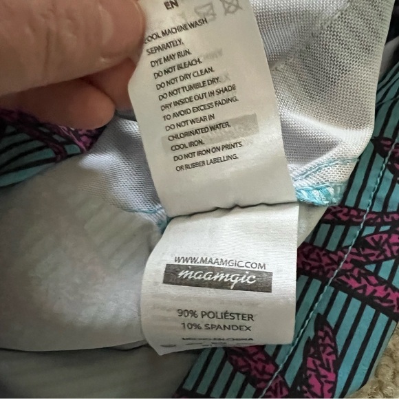 Maamgic Men Swim Shorts Trunks Sz Small Quick Dry Pool Beach Cocotier Rouge Blue - Picture 12 of 15